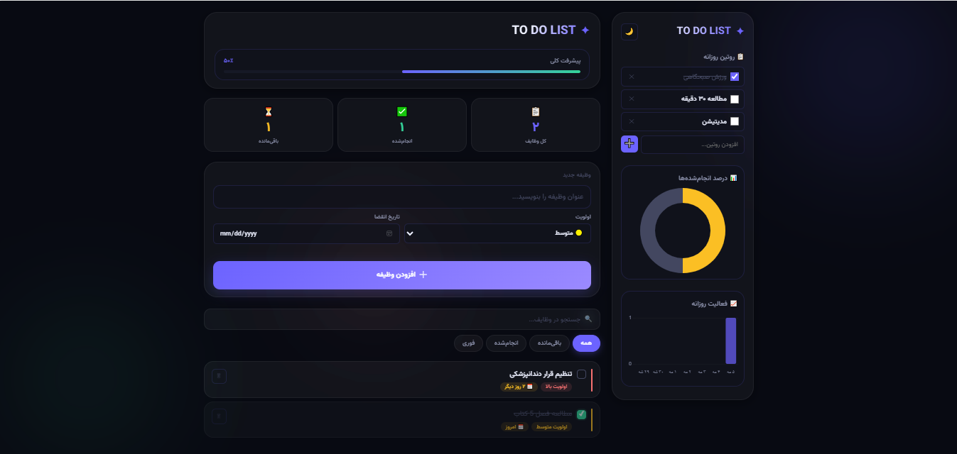 To-Do List project screenshot